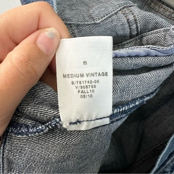 Vintage Gap Blue Denim Front Pocket Short Jacket Cotton Medium - Picture 5 of 7